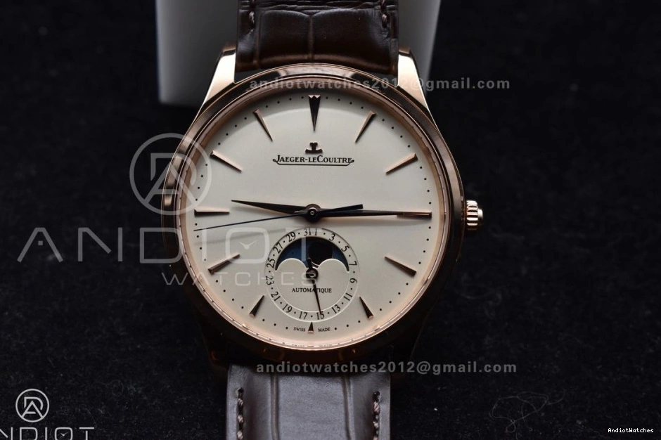 1:1 Dial Moon 908 FreshLook White Leather Master Edition RG SA925 Strap APSF Brown Best Ultra Super on Clone Thin 0310